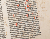 Angelicus Bartholomaeus' "De proprietatibus rerum" was published in 1482. An Englishman and Franciscan, Bartholomaeus taught on the continent and compiled this enormously popular title of 19 books covering the works of ancient Greek, Arabian and Jewish writers. Angelicus Bartholomaeus' "De proprietatibus rerum" was published in 1482. An Englishman and Franciscan, Bartholomaeus taught on the continent and compiled this enormously popular title of 19 books covering the works of ancient Greek, Arabian and Jewish writers.
